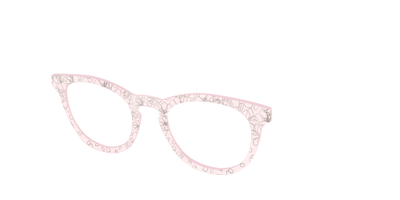 The Pink Shimmer Petals with Silver Foil - Angle Top Thumbnail - Pair Eyewear