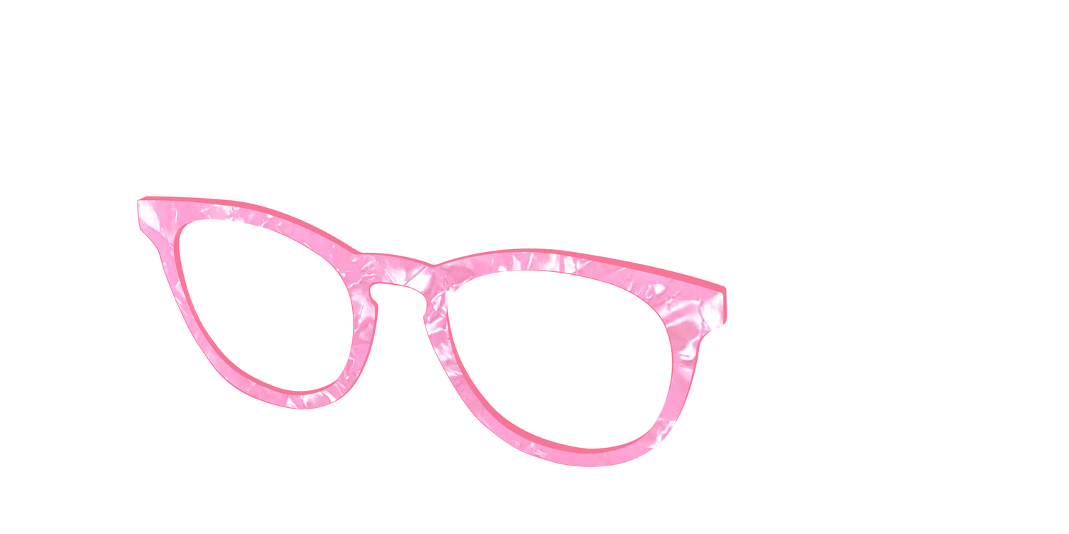 The Pink Tourmaline Pearl Marble - Angle Top Image - Pair Eyewear