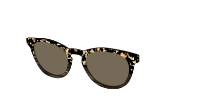 The Polarized Caramel Tortoise Horn Split Sun Top - Angle Top Thumbnail - Pair Eyewear