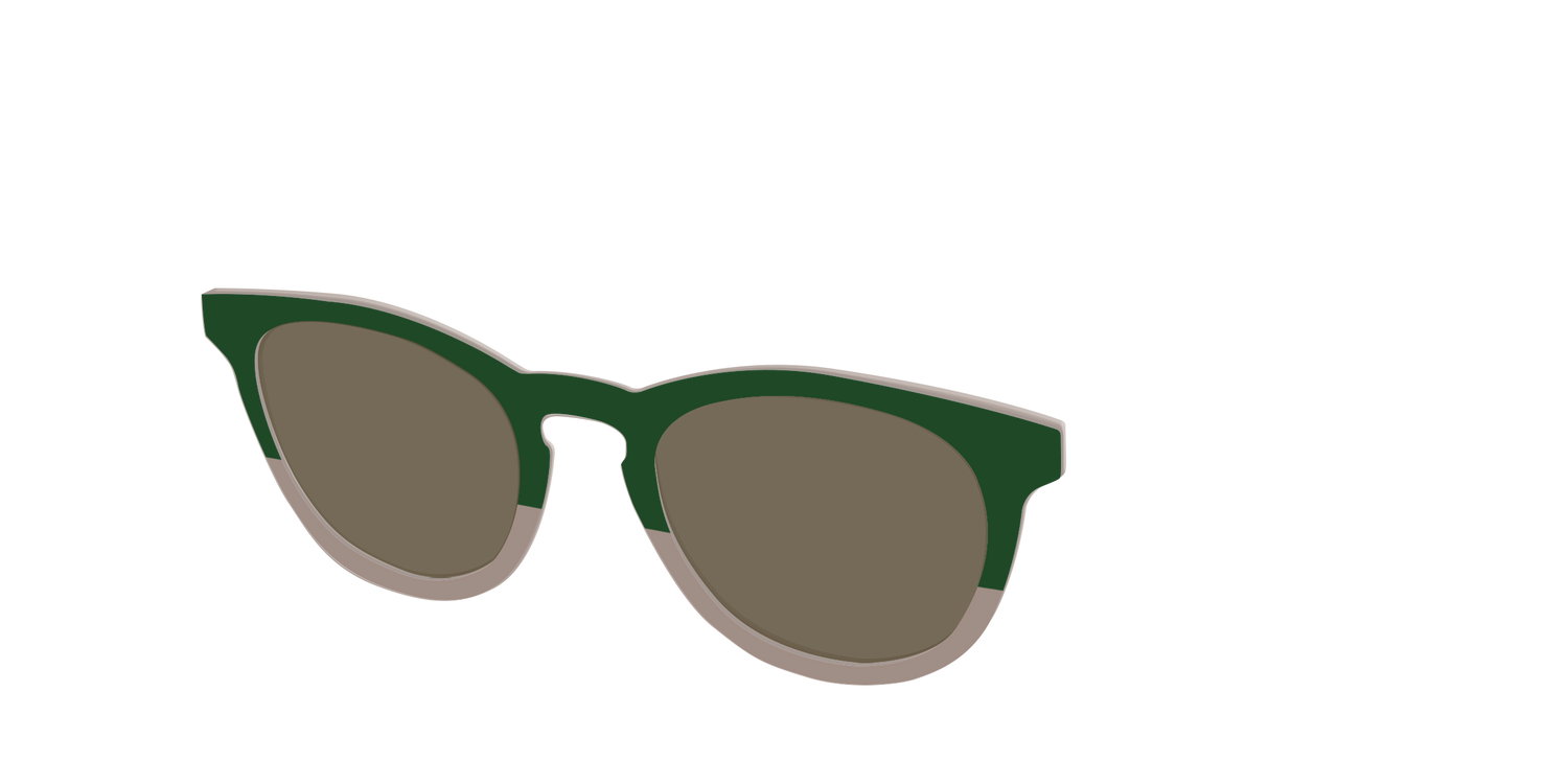The Polarized Cedar & Sap Crystal Split Sun Top - Angle Top Image - Pair Eyewear