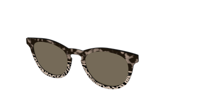 The Polarized Ink Blot Tortoise Split Sun Top - Angle Top Thumbnail - Pair Eyewear