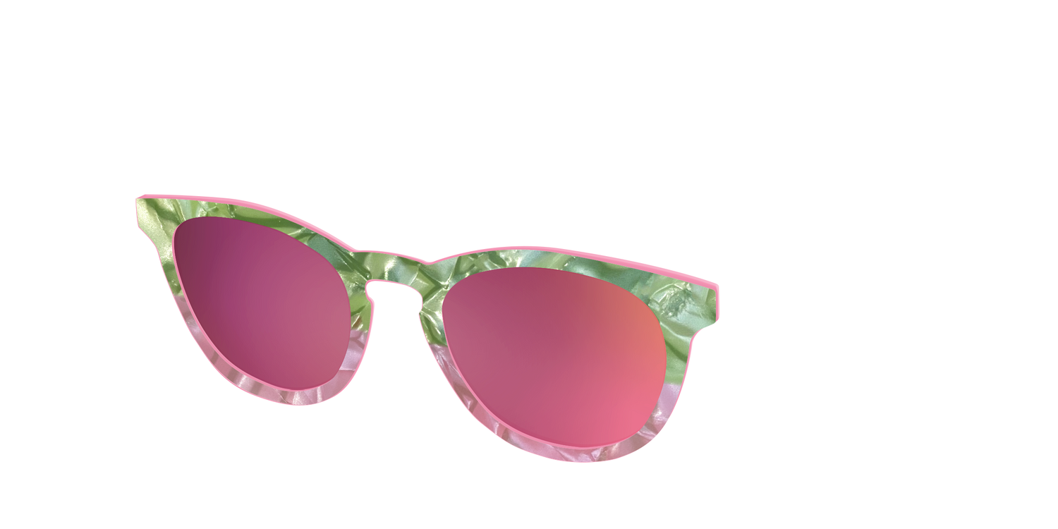 The Polarized Kiwi & Guava Pearl Sun Top - Angle Top Image - Pair Eyewear