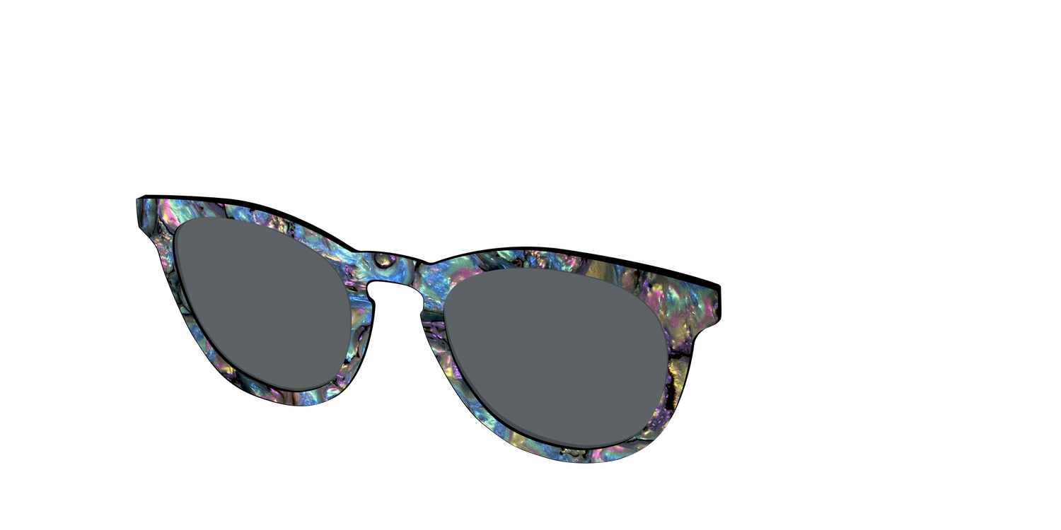 The Polarized Midnight Abalone Sun Top - Angle Top Image - Pair Eyewear