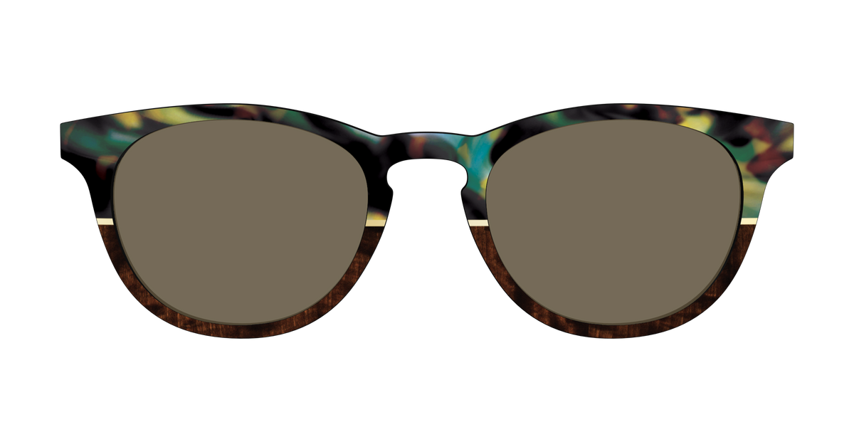 The Polarized Mirage Split with Gold Foil Sun Top - Front Top Image - Pair Eyewear