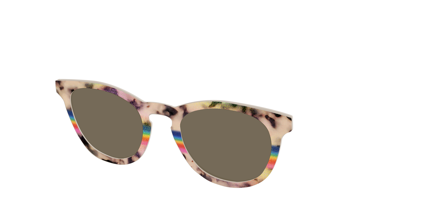 The Polarized Prism Split Tortoise Sun Top - Angle Top Image - Pair Eyewear