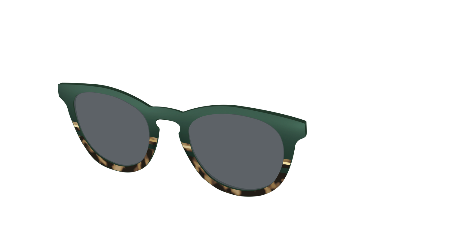 The Polarized Spruce Tortoise Sun Top - Angle Top Image - Pair Eyewear