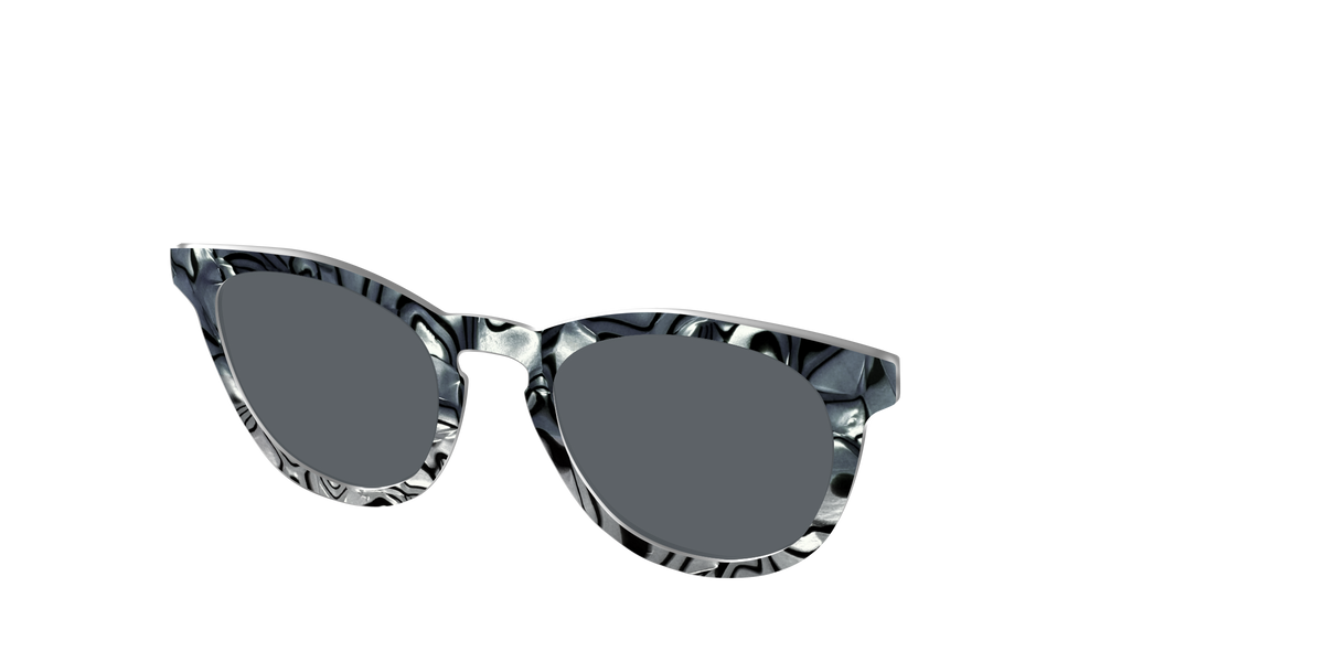 The Polarized Zebra Pearl Split Sun Top - Angle Top Image - Pair Eyewear