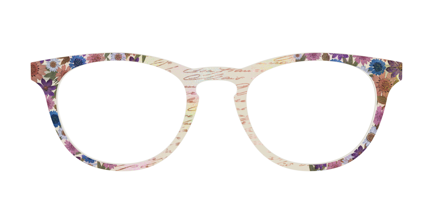The Pressed Flowers with Foil Crystal - Front Top Image - Pair Eyewear
