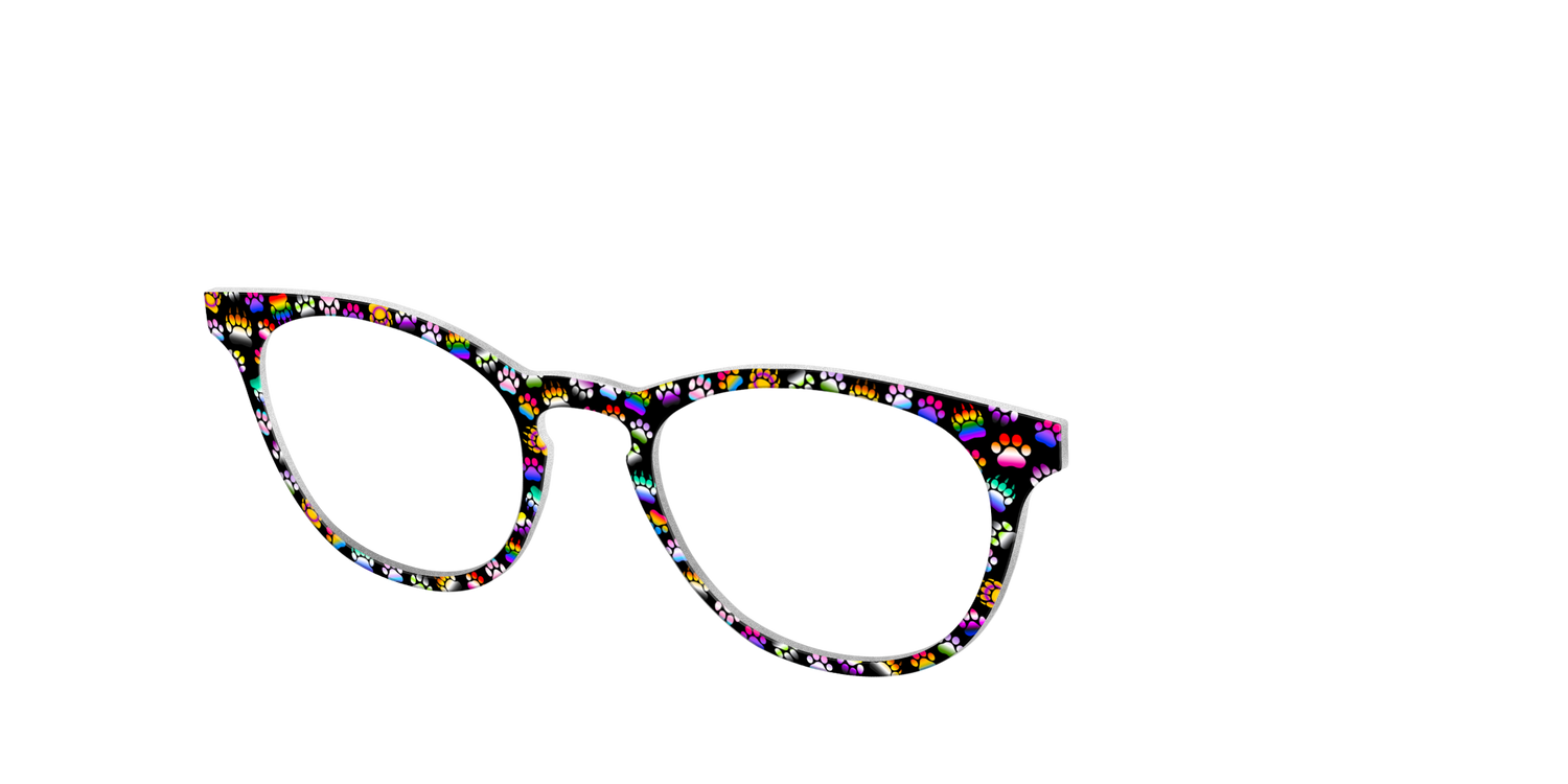 The Pride Paw Prints - Angle Top Image - Pair Eyewear