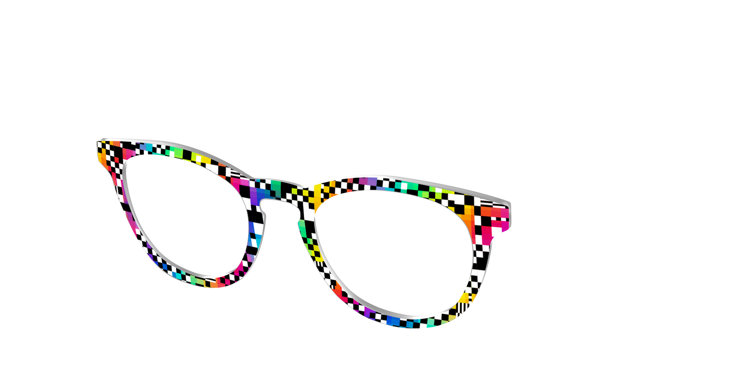 The Prismatic Check - Angle Top Image - Pair Eyewear