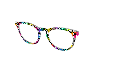 The Prismatic Check - Angle Top Thumbnail - Pair Eyewear