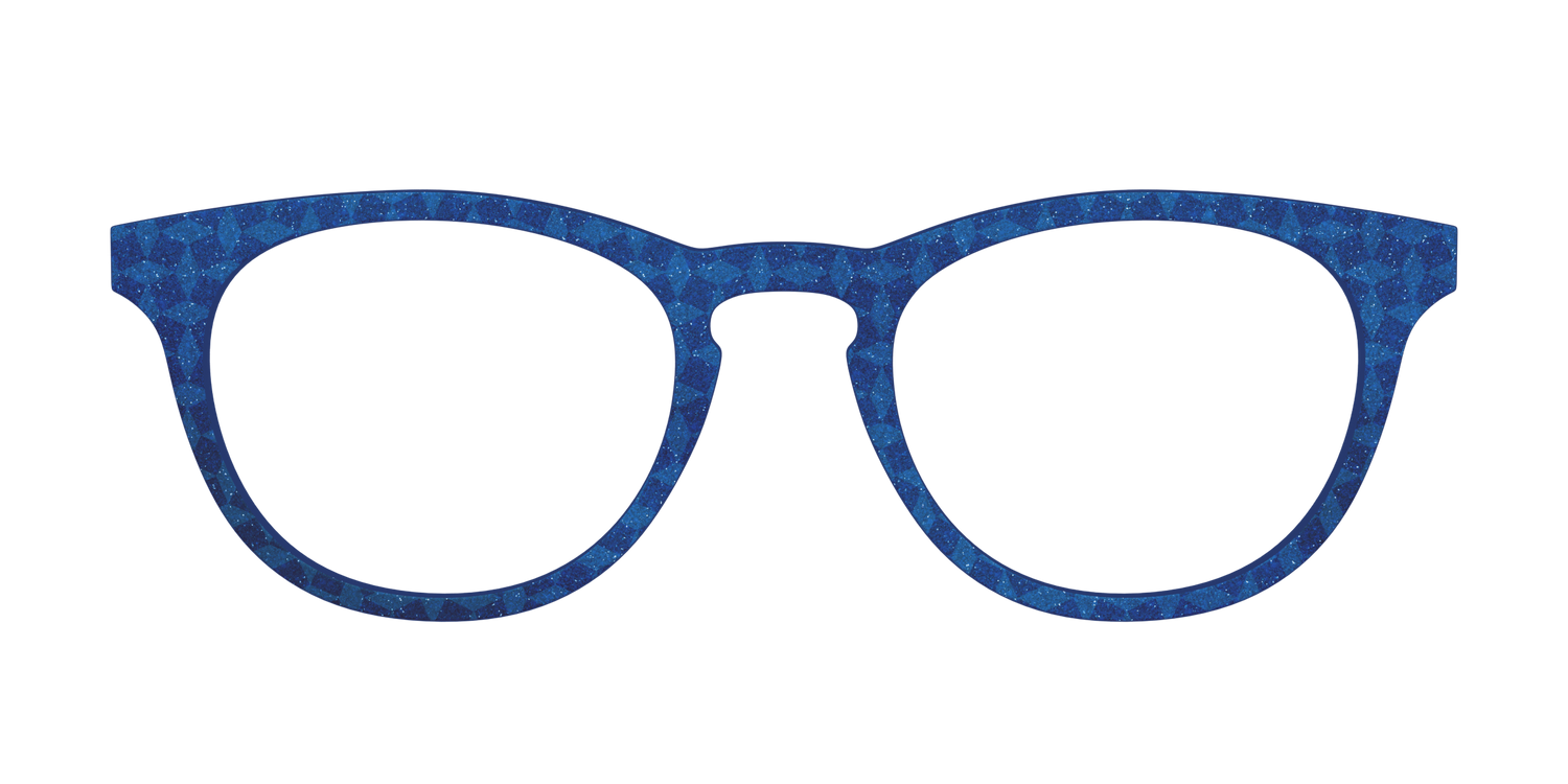 The Prussian Blue Pinwheels - Front Top Image - Pair Eyewear