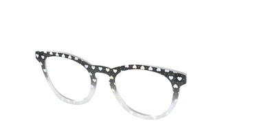 The Rainbow Foil Hearts Gradient Crystal - Angle Top Thumbnail - Pair Eyewear