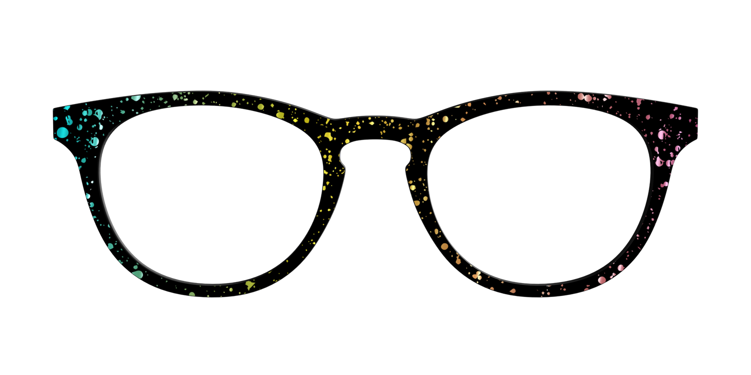 The Rainbow Foil Splatter - Front Top Image - Pair Eyewear