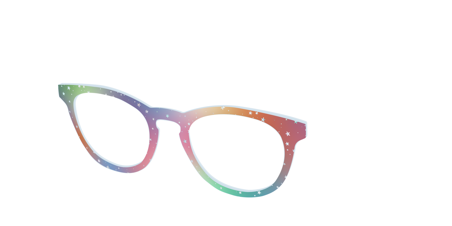 The Rainbow Holographic Celestial - Angle Top Image - Pair Eyewear