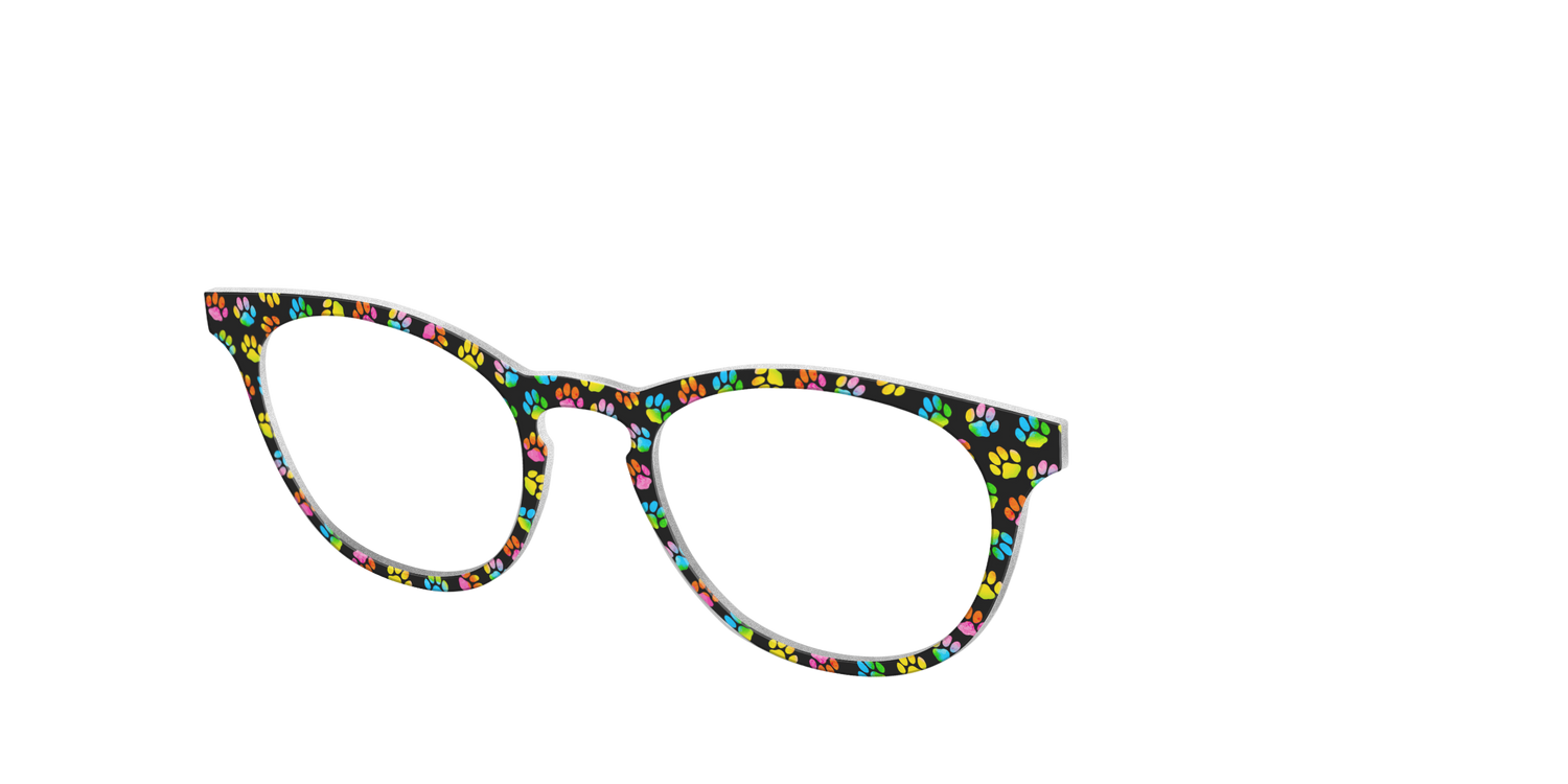 The Rainbow Paw Print - Angle Top Image - Pair Eyewear