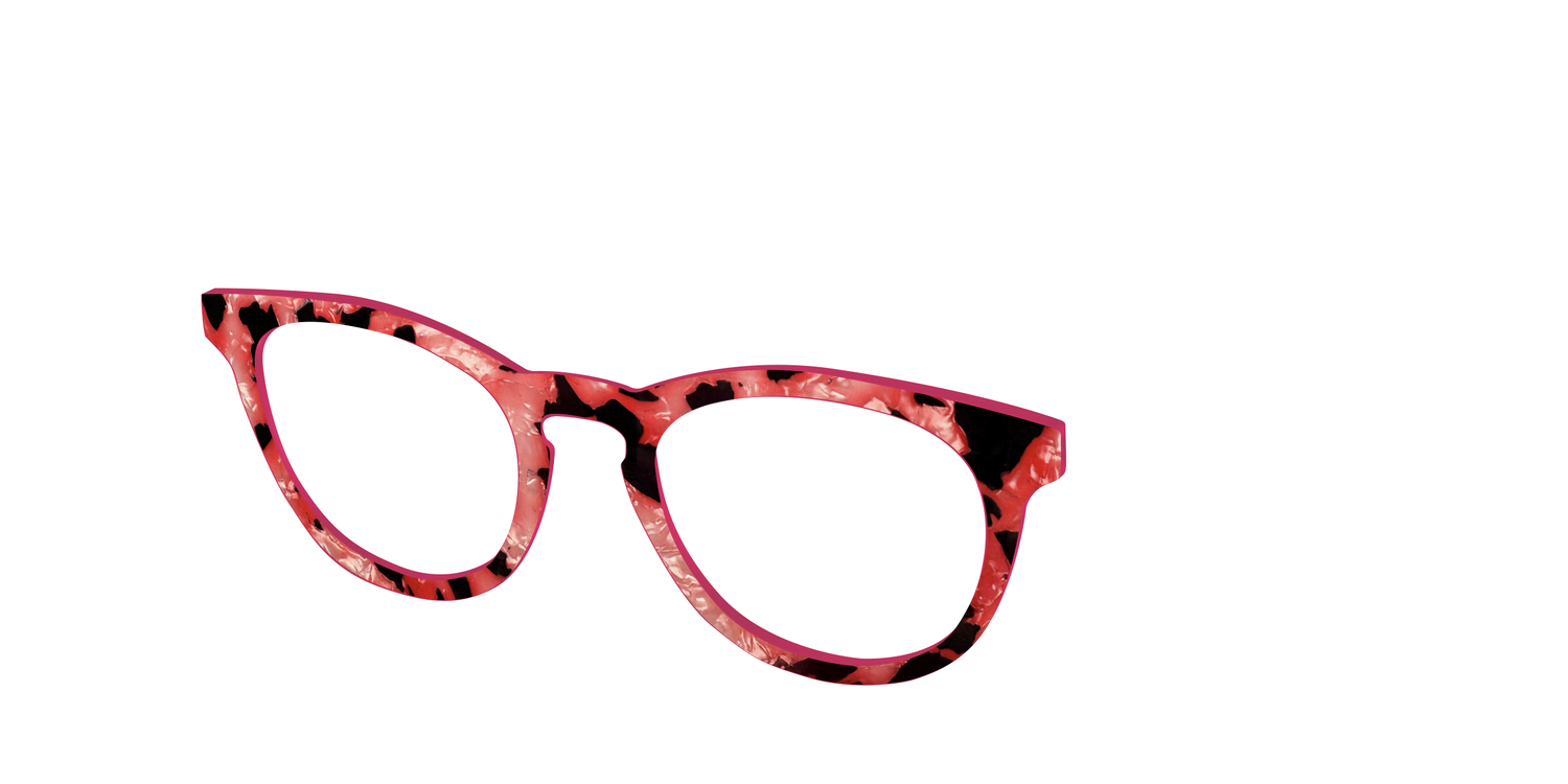 The Red Agate Pearl Tortoise - Angle Top Image - Pair Eyewear