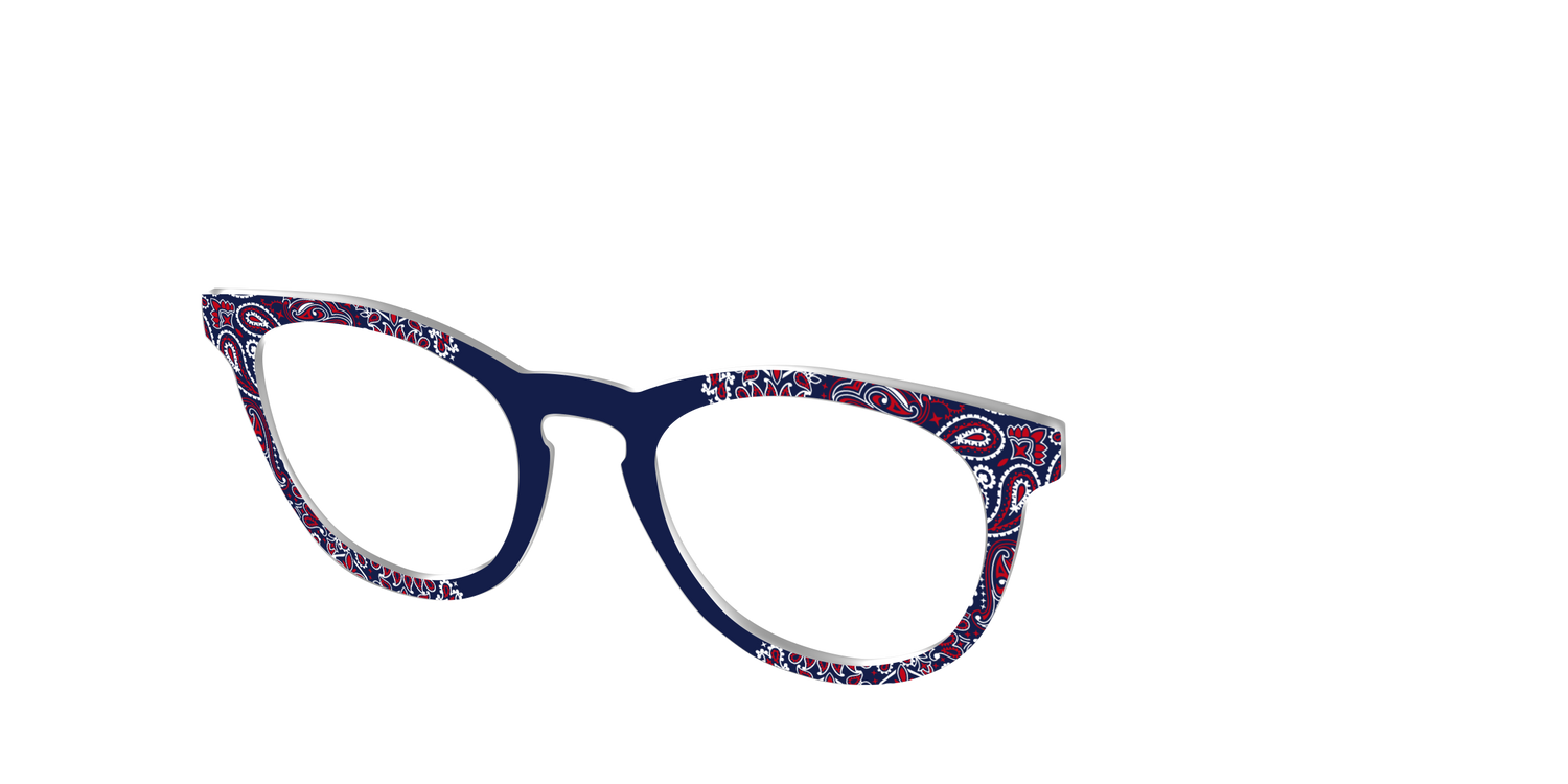 The Red White & Blue Bandana - Angle Top Image - Pair Eyewear