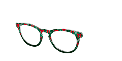 The Ribbon-Clad Plaid - Angle Top Thumbnail - Pair Eyewear