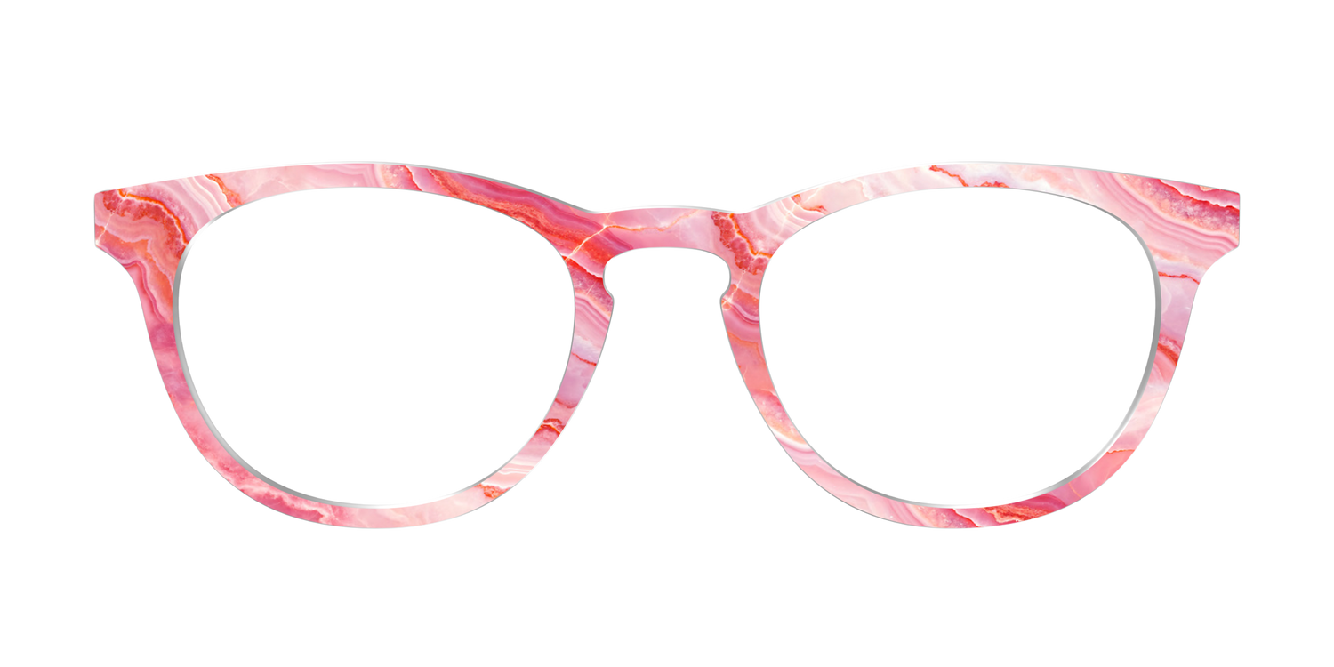The Rose Quartz Geode - Front Top Image - Pair Eyewear