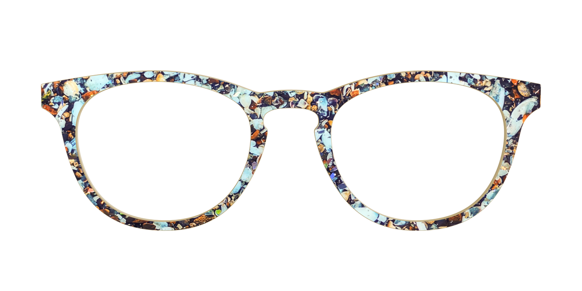 The Seashell Tortoise with Holographic Glitter - Front Top Image - Pair Eyewear