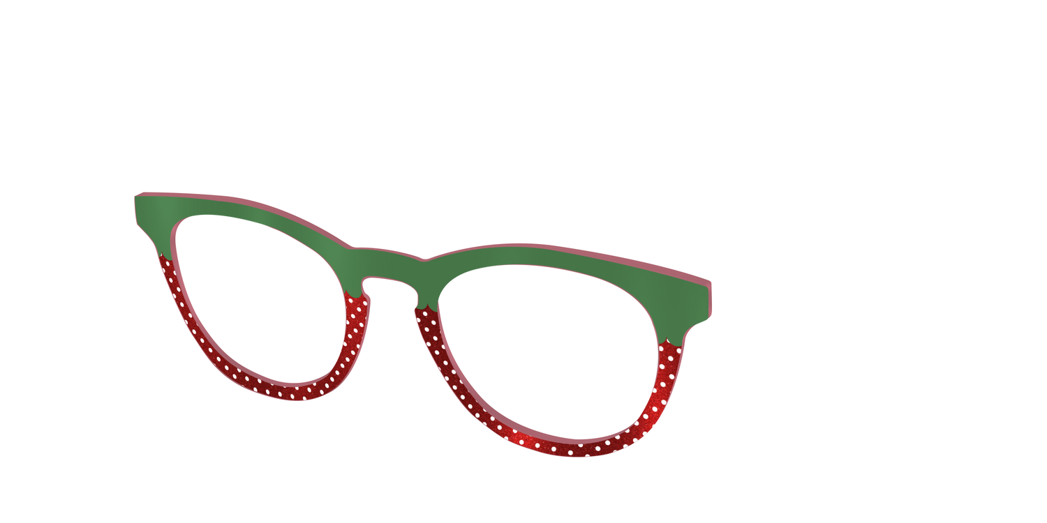 The Shimmer Strawberry - Angle Top Image - Pair Eyewear