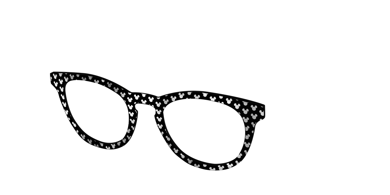 The Silver Foil Mickey - Angle Top Image - Pair Eyewear