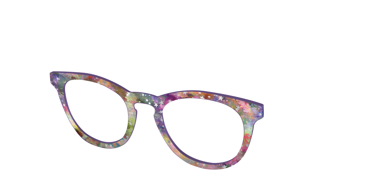 The Silver Foil Starry Sky - Angle Top Image - Pair Eyewear
