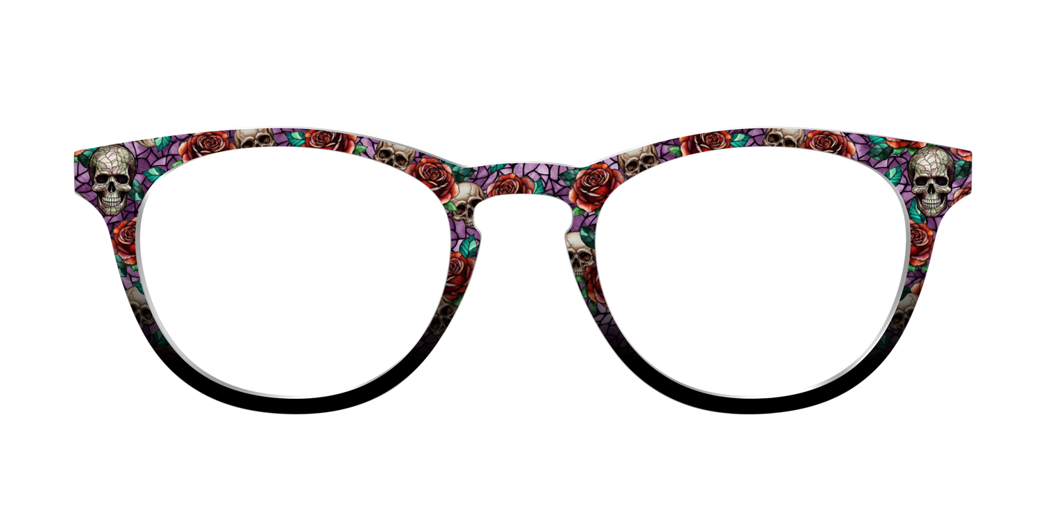 The Skull & Thorn Stained Glass - Front Top Image - Pair Eyewear