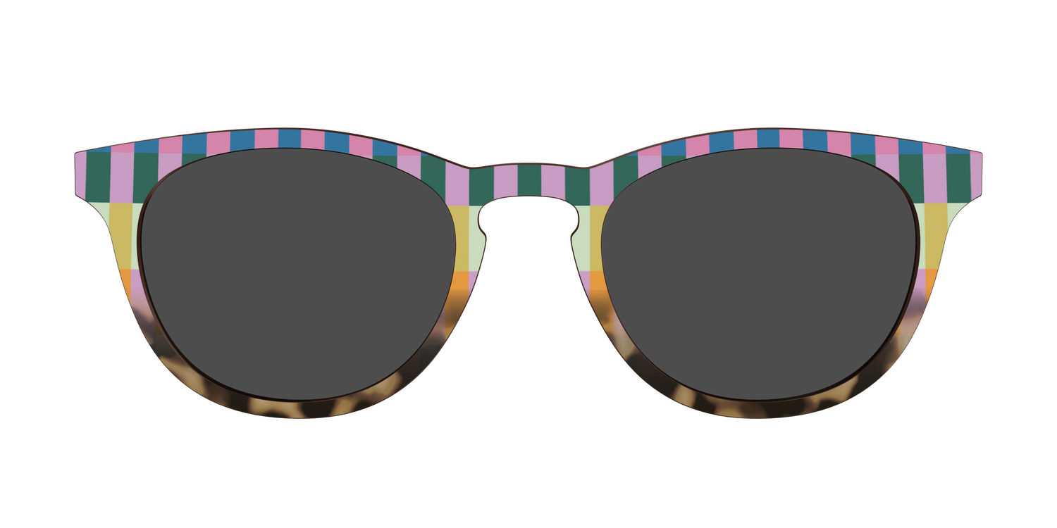 The Polarized Summer Stripes Tortoise Sun Top - Front Top Image - Pair Eyewear