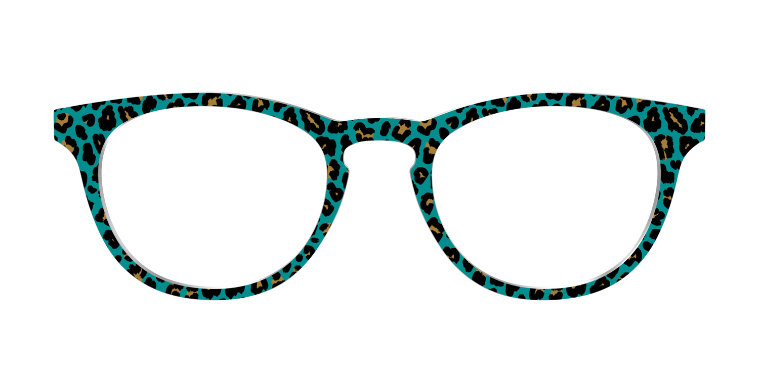 The Teal Leopard - Front Top Image - Pair Eyewear