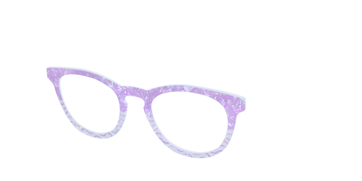 The Wavy Pearl Crystal Split - Angle Top Image - Pair Eyewear