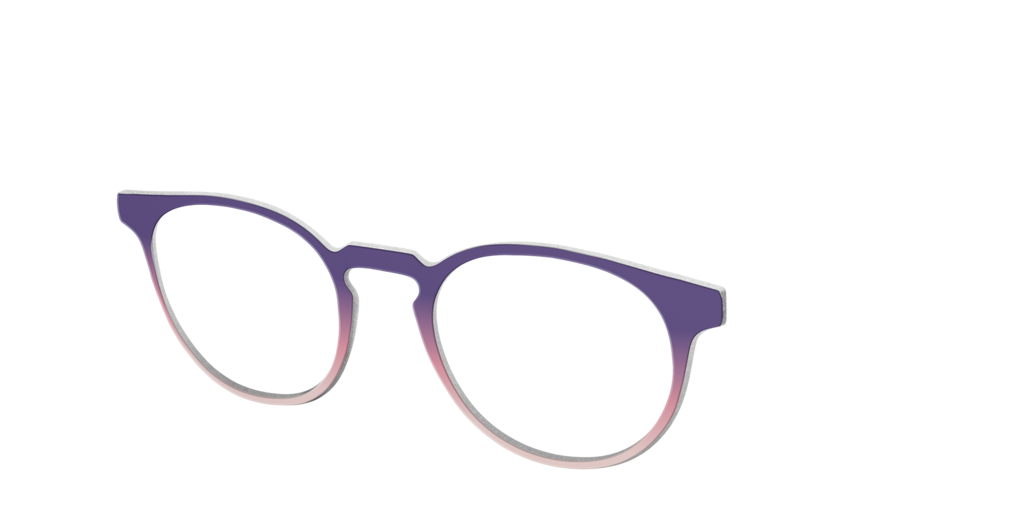 The Acai to Blush Gradient - Angle Top Image - Pair Eyewear
