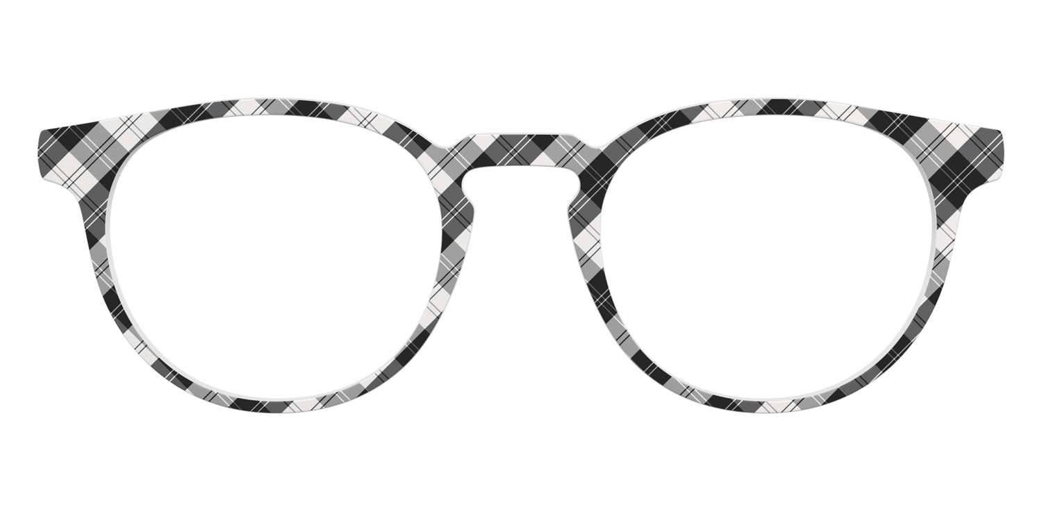 The B&W Plaid - Front Top Image - Pair Eyewear