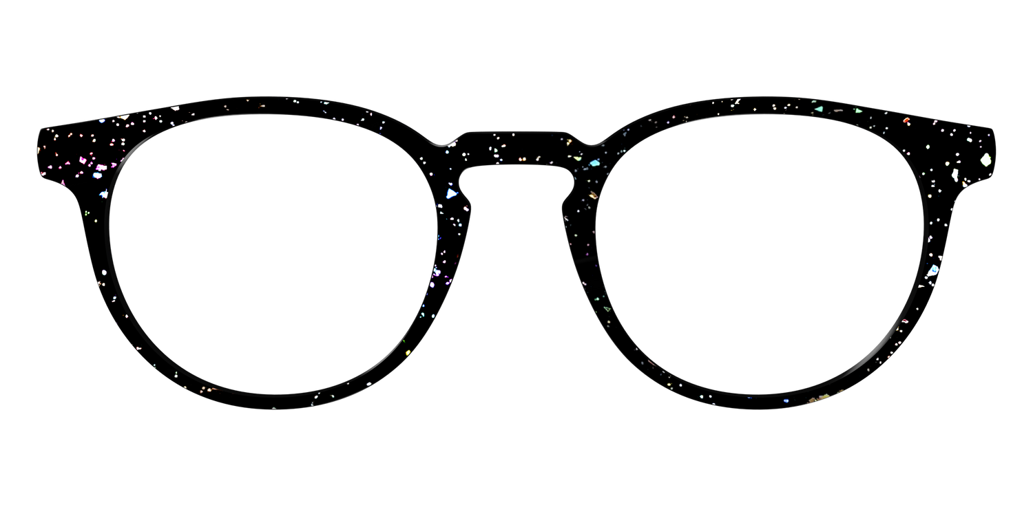 The Black Holographic Flakes - Front Top Image - Pair Eyewear