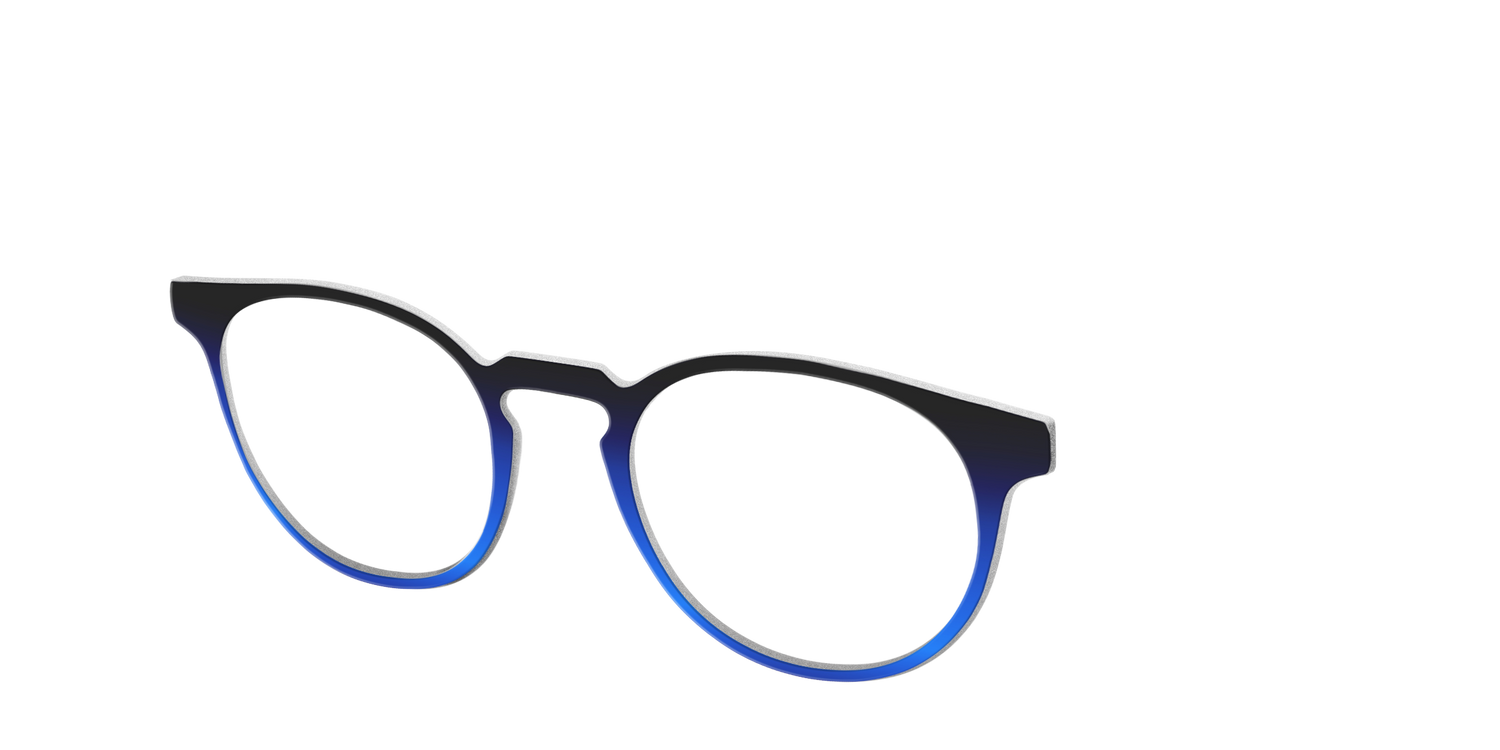 The Black to Blueberry Gradient - Angle Top Image - Pair Eyewear