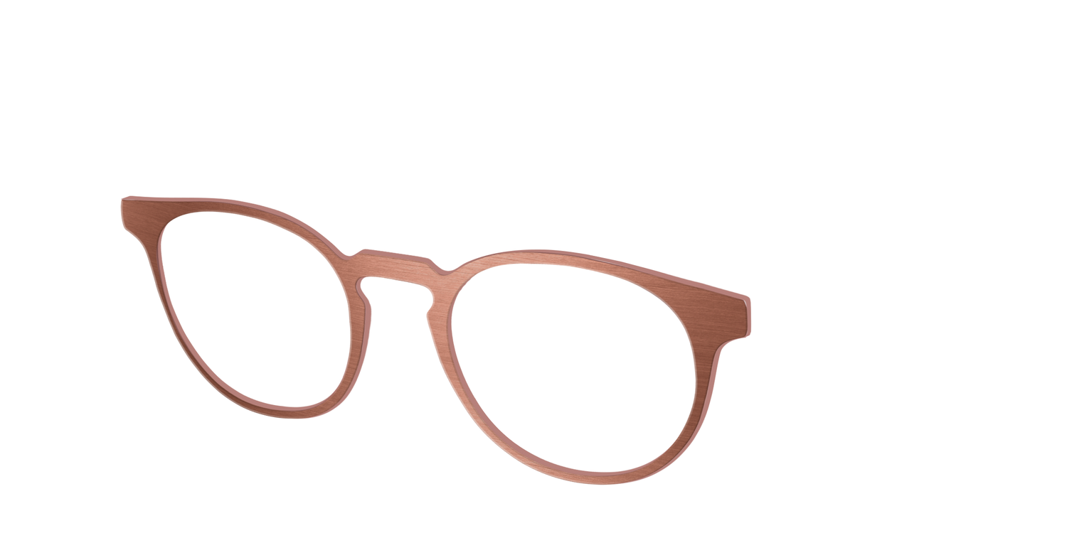 The Brushed Champagne - Angle Top Image - Pair Eyewear