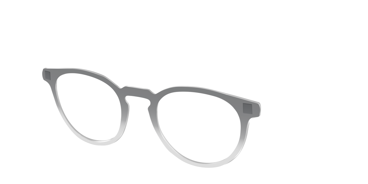The Charcoal to Light Gray Gradient Crystal - Angle Top Image - Pair Eyewear