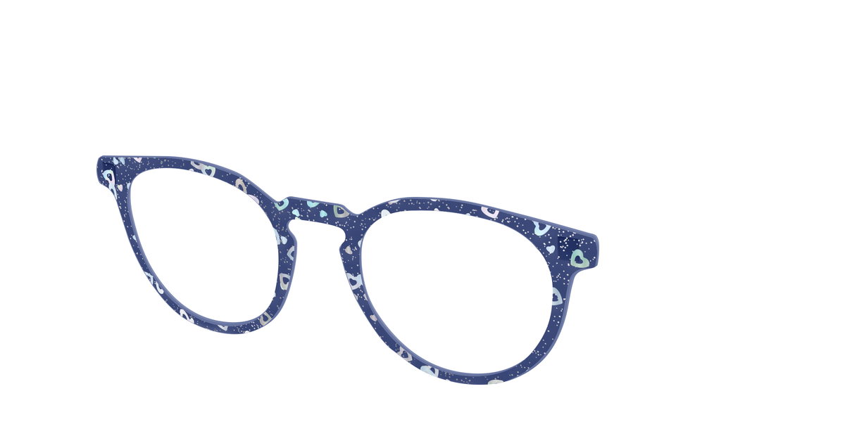 The Denim Heart Glitter Crystal - Angle Top Image - Pair Eyewear