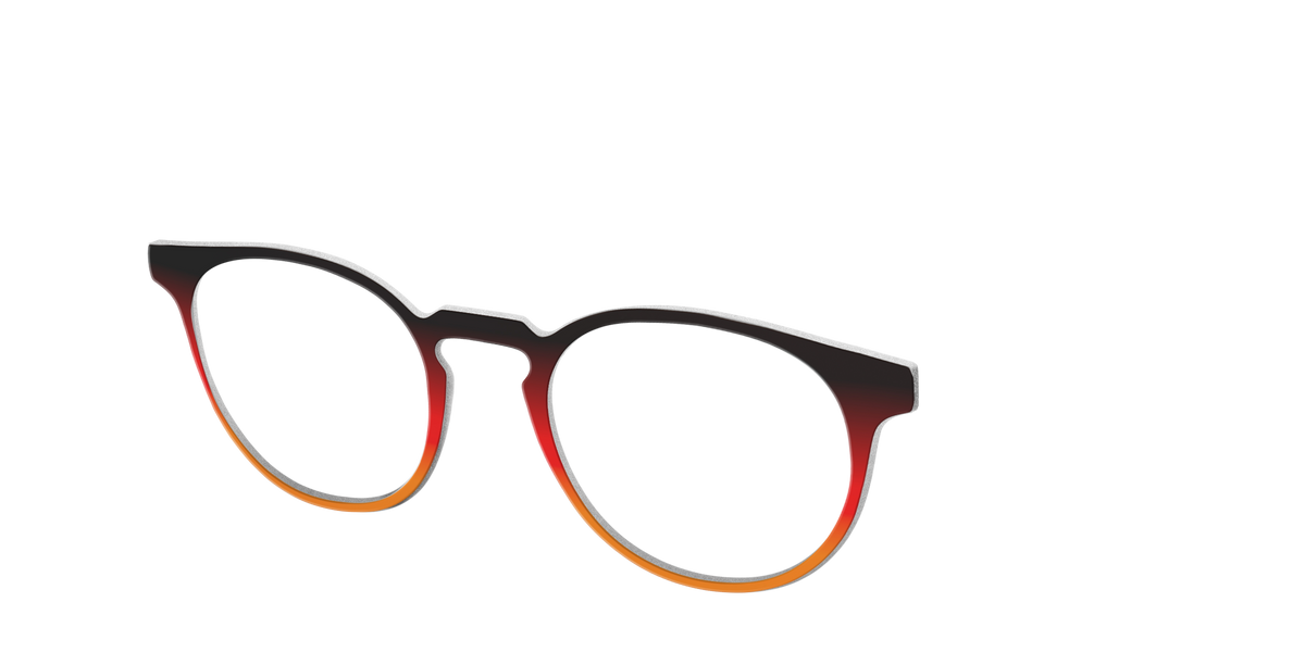 The Espresso to Pumpkin Gradient - Angle Top Image - Pair Eyewear