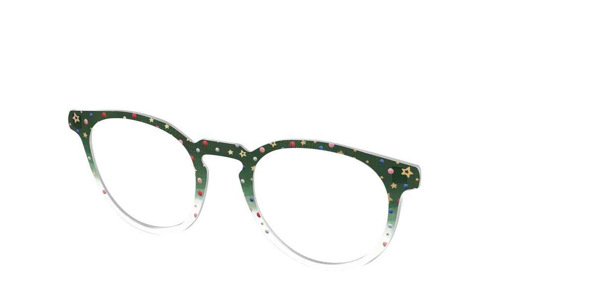The Holiday Bauble with Foil Crystal - Angle Top Image - Pair Eyewear