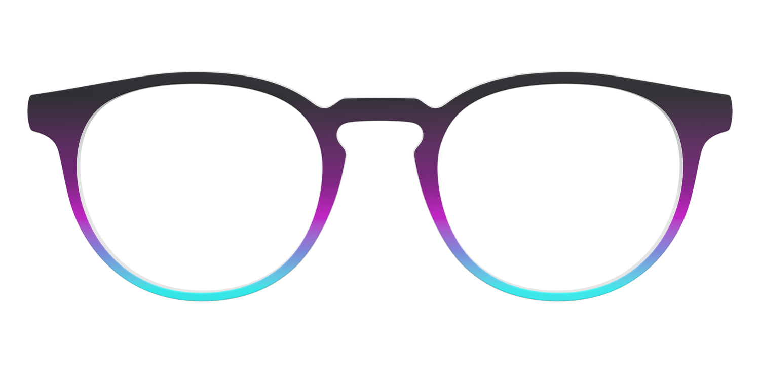 The Licorice to Seafoam Gradient - Front Top Image - Pair Eyewear