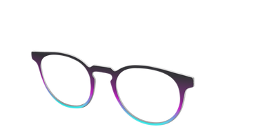 The Licorice to Seafoam Gradient - Angle Top Thumbnail - Pair Eyewear