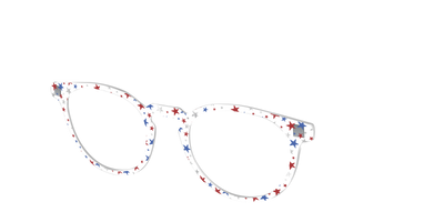 The Multi Stars Crystal with Silver Foil - Angle Top Thumbnail - Pair Eyewear