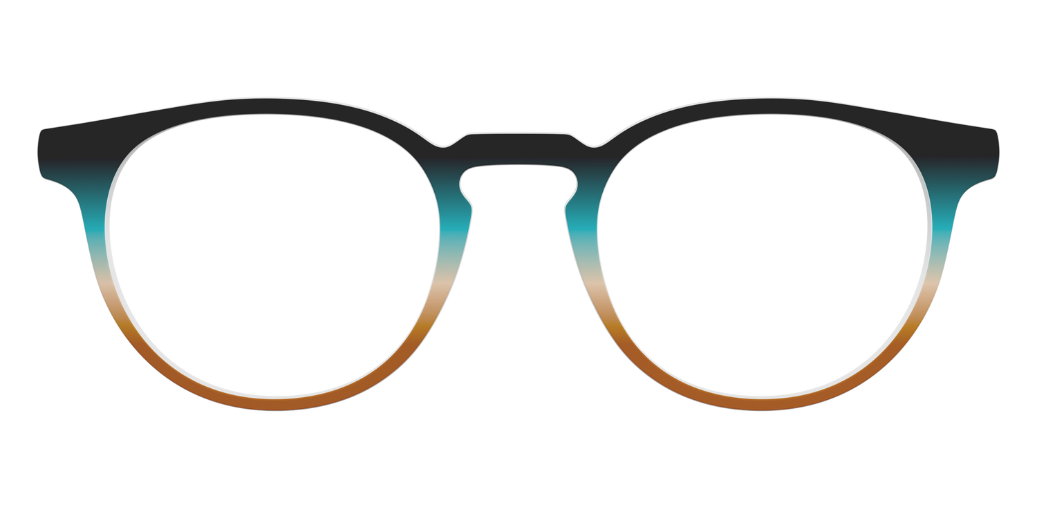 The Onyx to Rust Gradient - Front Top Image - Pair Eyewear