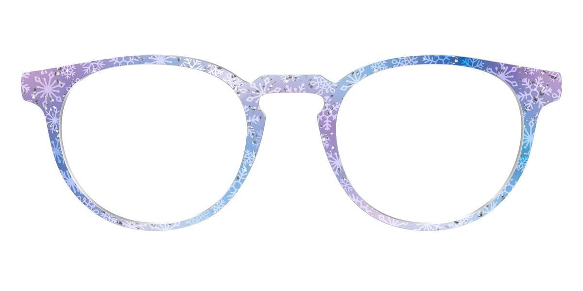The Pastel Snowflake with Iridescent Glitter - Front Top Image - Pair Eyewear