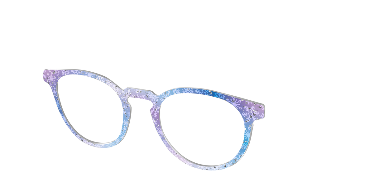 The Pastel Snowflake with Iridescent Glitter - Angle Top Image - Pair Eyewear