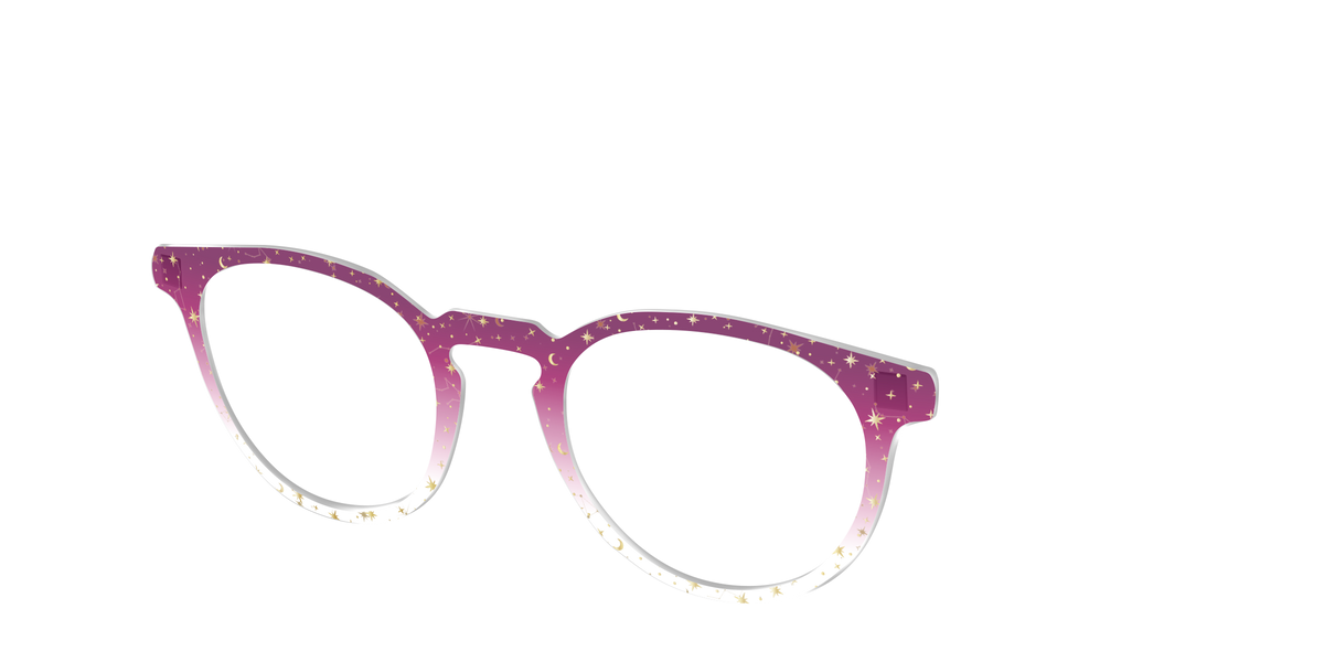 The Pink Ombre Gold Foil Crystal - Angle Top Image - Pair Eyewear