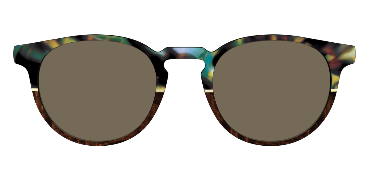 The Polarized Mirage Split with Gold Foil Sun Top - Front Top Image - Pair Eyewear