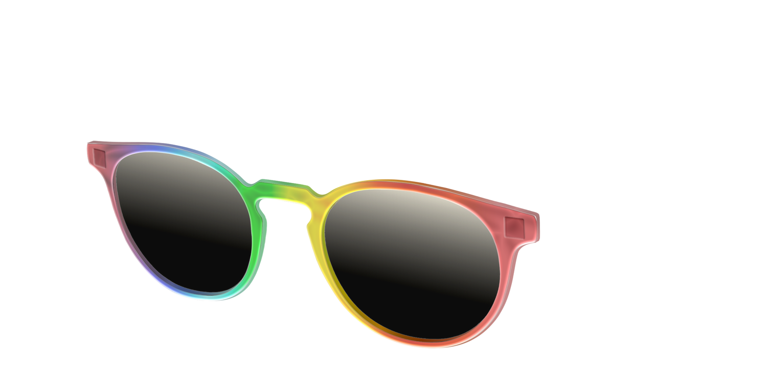 The Polarized Rainbow Gradient Sun Top - Angle Top Image - Pair Eyewear